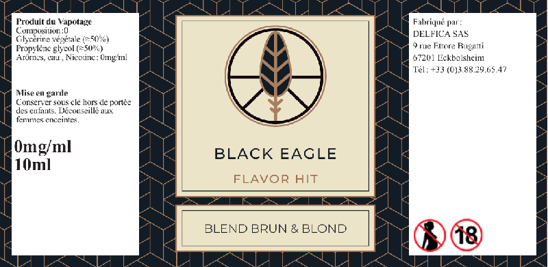 eliquide black eagle flavor hit etiquette
